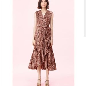 Rebecca Taylor spring leopard wrap dress